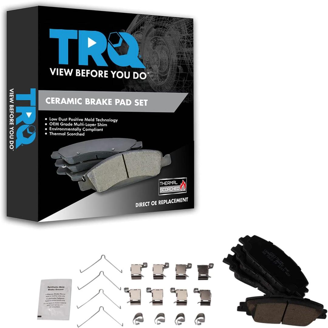 TRQ Pastillas de freno delanteras de cermica compatibles con Toyota Corolla 2019-2022 Prius Prime 2020-2022