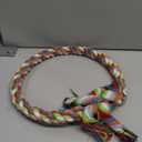 Spoiled Pet Large Circle Cotton Bird Rope Swing Perch - Made with All Natural Materials - Safe to Climb and Chew - Great for African Grey Parrots, Cockatiels, Parakeets, and Cockatoos