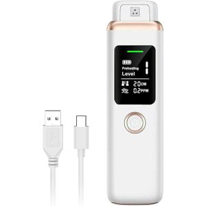 Bad Breath Tester, Smart Breath Odor Detector,Portable Contactless Bad Breath Checker,USB Charging,Display Bad Breath Level/Gas Concentration/Social Distance, (White)