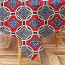 Majestic Giftware Nappe pour table rectangulaire (TCH23-6572) | Americana Color 100 % coton sergé | Nappe décorative lavable pour anniversaire, maison, cuisine, salle à manger (165 x 183 cm) 64"x72"