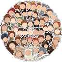 104pcs Cute Cartoon Stickers for Water Bottles, Cartoon Laptop Gifts Vinyl Waterproof Sticker for Bumper, Water Bottles, Computer, Phone, Hard hat，Car Decal, Set of 2