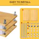 Book Press, Wooden Bamboo Flower Press Machine, Portable Book Binding Kits for Handmade Bookbinding, Manual Paper Press (11.6 x 7.9 Inch - 3 Floor), Double Layer