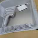 Stainless Steel High Sides Cat Litter Box with Scoop, Open Top Litter Pan for Indoor Cats, Easy to Clean, Reduced Litter Scatter, Medium