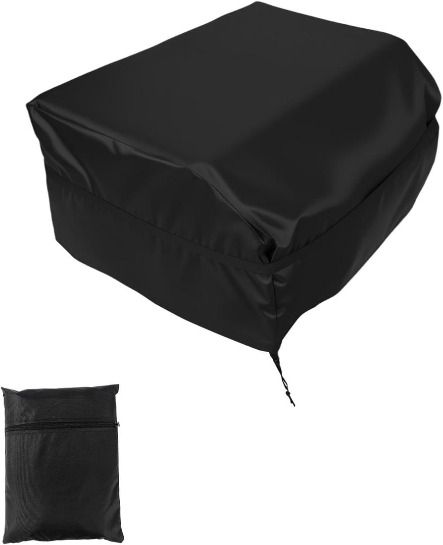 RV Integrated Snap-On Air Conditioner Cover, 32x29x16in Oxford Cloth Durable Outside Air Conditioner Protective Cover with Storage Bag Practical Accessory for RV (Black)