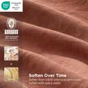 Bedsure Linen Duvet Cover King - Linen Cotton Blend Duvet Cover, PureWoven Cooling & Breathable Bedding Set for Hot Sleepers, Moisture Wicking & Durable Cover Set 3 Piece (Burnt Orange)