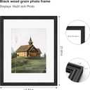 PEALSN 16x20 Picture Frame with Real Glass Front and Black Backboard, Display Pictures 11x14 with Mat or 16 x 20 without Mat, Wall Gallery Photo Frames for Wall Mounting