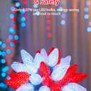 C9 LED Christmas String Lights - 82ft 100 LED Outdoor String Lights with Timer and 8 Lighting Modes, Plug in Extendable Roofline Lights String for Outside Yard Porch Christmas Holiday Decoration (Red and White)