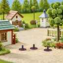 50pcs Miniature Tree Stands for Model Railroad DIY Scenery Artificial Plant Holder Feet Landscape Diorama Supplies for Train Models and Cake Decoration