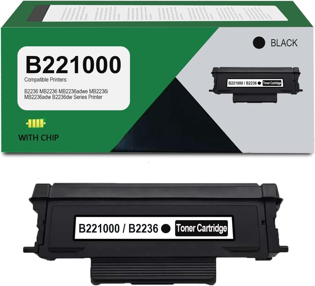 B221000 Black Toner Cartridge Replacement for Lexmark B221000 B2236 MB2236 Toner Cartridge for MB2236adwe MB2236i MB2236adw B2236dw Printer