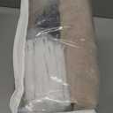 96 Inch Long Pinch Pleated Dark Linen Color Curtains,100% Blackout Thermal Insulated Natural Pinch Pleat Rustic Country Style Drapes with Hooks Rings 2 Panel Sets,Taupe Tan 8FT Window Curtain