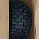 1PCS 15 x 6.00-6 Lawn Mower Tires, 4 Ply Tubeless 15x6-6 Front Tire Assembly Replacement for Craftsman/John Deere/Cub Cadet Riding Mowers, 570lbs Capacity, 3" Offset Hub, 3/4" Bushing