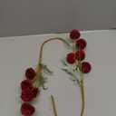 Hananona 10 Pcs Artificial Chrysanthemum Flowers, Red Kiku Pom Pom Mums Flower BurgundyFaux Floral Arrangements Wedding Centerpiece for Fall Autumn Home Kitchen Decor (10, Burgundy)