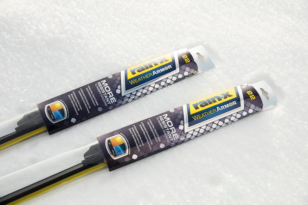 Rain-X 830222 WeatherArmor Beam Wiper Blades, 22 Inch Windshield Wipers (Pack of 2), Automotive Replacement Windshield Wiper Blades With Industrial Grade Synthetic Rubber Squeegee