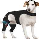 Supet Dog Rear Leg Sleeve to Stop Licking,Breathable Recovery Sleeve After Surgery, Back Leg Wound Cover for Hip and Thigh, Dog Cone Alternative