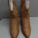 DREAM PAIRS Women's Cowboy Cowgirl Boots Embroidered Stitched Short Western Boots Low Chunky Heel Pointed Toe Ankle Booties, 7.5