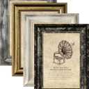 5x7 Picture Frames Set of 4- Rustic Retro Photo Frame with Real Glass Wall Mount and Tabletop Display Family Friends Wedding Gift (ps-Mix Color-4pcs)