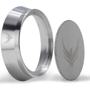 KNODOS Stainless Steel 58mm Dosing Funnel and Espresso Puck Screen Set For 58 mm Portafilter