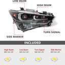 Huray Headlight Assembly for Mazda CX-5 CX5 2022 2023 2024 w/o AFS LED DRL RH Front Projector Headlamp OE Factory Replacement for KPF151040 Right Passenger Side w/o AFS LED, RH(Passenger Side)