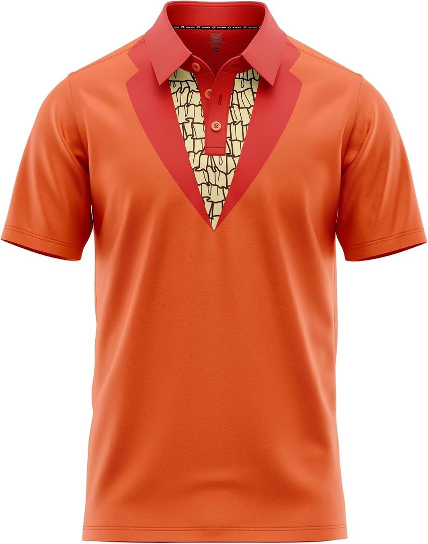 Funny Parody Golf Polo Shirt Fun Movie Performance Quick Dry UPF Sun Protection Moisture Wicking Casual Wear Shocker Golf (XXXL)