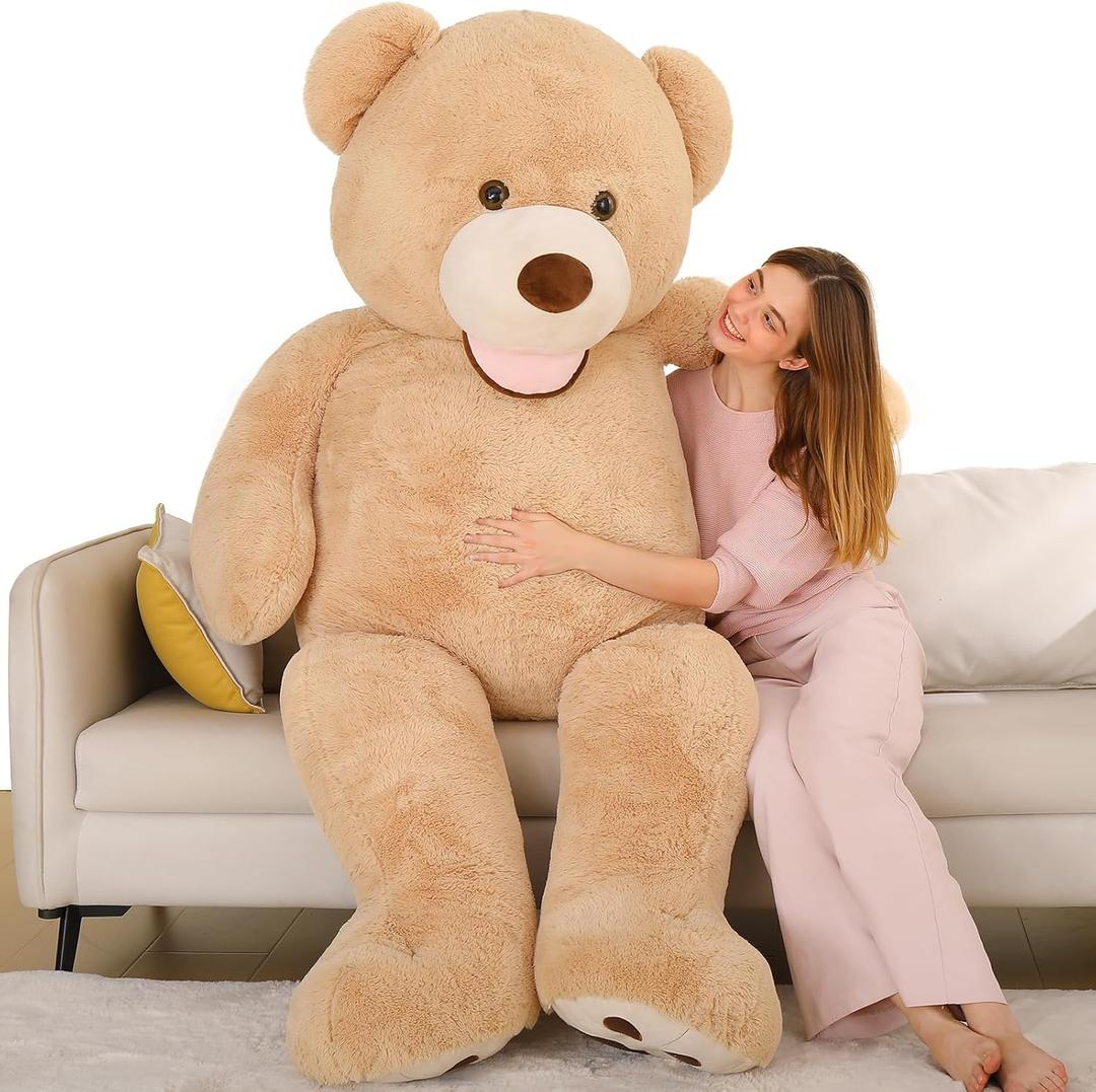 MaoGoLan Big Stuffed Animal - 6 Feet Giant Plush Teddy Bear - Adorable and Fluffy Jumbo Teddy for Girlfriend, Boyfriend, Wife - Brown