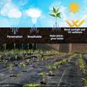 6ft x 300ft Durable Weed Barrier Fabric, 3oz Heavy-Duty Landscaping Fabric, Permeable Ground Cover for Garden, Lawn, and Outdoor Projects, Easy to Install, with 90 Staples