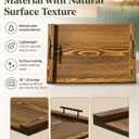 Wooden Stove Top Cover: Noodle Board Stove Cover for Electric and Gas Stove, Farmhouse Kitchen Counter Organizer, Charcuterie Board and Serving Tray with Handles, 30" x 22" x 0.6"