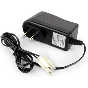 Tenergy RC Battery Charger for 9.6V (8S) NiMH/NiCd Battery Packs, 400mA AC Plug Charger w/Standard Tamiya Connector for RC Hobbies, Not Compatible with Spike The Dinosaur