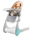 High Chair for Toddlers Feeding Chair Foldable Space Saving, Safe&Secure 5-Point Harness for Toddlers, 24"D × 11"W × 42"H
