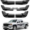 6PCS Mud Flap Delete for 2019-2025 Chevy Silverado 1500 Accessories Front Rear Truck Mud Flaps Delete No Drilling Mudflaps All Weather Protector Mudguards (Does Not Fit AT4X AEV Models)
