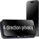 2 Pack 360 Degree Matte Privacy Screen Protector for iPhone 17 Pro Max 6.9 inch Anti-Spy 4 Directions Tempered Glass Anti-glare Film