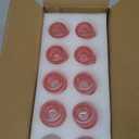 Hewory Glass Pink Candle Holder: 10PCS Valentines Taper Candle Holders for Table Centerpiece, Tapered Candlestick Holders for Valentines Day Decorations Gifts Anniversary Wedding Holiday Home Decor