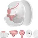 1 Pack M9 Full Set Breast Replacement Part for Momcozy Upgraded Mobile Flow | Upgraded M9, Including 24mm Flange, Red Valve, Red Diaphragm, Storage Bottle with Red Lip, Not Original Parts