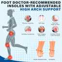 Arch Support Insoles for Plantar Fasciitis, Flat Feet,Pain Relief,Orthotic Shoe Inserts with 3 Height Adjustable Arch Pads for Women Men,M10-10.5/W11-11.5