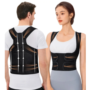Durpeak Back Brace Posture Corrector for Women and Men, Breathable Shoulder Brace, Upper and Lower Back Pain Relief, Adjustable Full Back Support(Medium,Black)