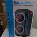 TAMPROAD Bluetooth Speaker, 300W Peak Power Wireless Boombox Speakers with Deep Bass, Portable Loud Stereo Sound Large Subwoofer with Led Light Show for Party Outdoor Camping