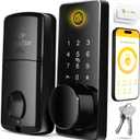 LOCKSTAR Smart Door Lock Keyless Entry Deadbolt Door Lock Multiple Entry Methods APP Fingerprint Touch ID Keypad Code Card FOB Traditional Key Smart Home Devices