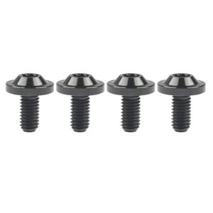 Titanium Ti M5x10 12 15 20 25 30 35mm Button Torx Head Bolt Screw for Bicycle Motorcycle (M5x10mm, Black)