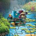 Rocorose Jigsaw Puzzle for Adults, 1000 Pieces Fairyland Mushroom House Puzzle Colorful Fairy Cottage Puzzle Challenging Family Perfect for Game Nights Party Butterfly Flower Decoration