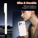 OOK for iPhone 17 Pro Case White Case Cute Flower Floral Design