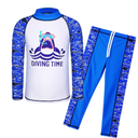 TFJH E 2PCS Kids Boys Long Sleeve Swimsuit UPF 50+ UV Sun Protective Swimwear, 122-134