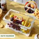 MAELSTROM Snackle Box Container, Picnic Basket with Lid and Handle, Clear Organizer Snackle Box for Biscuit, Fruits, Charcuterie -Perfect for Travel, Picnic, Beach & Party (1 Pack (Single Compartment))