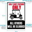 stora Golf Cart Wall Decor - Vintage Metal Tin Sign for Garage, Mansion, Cafe or Farmhouse, Bar, Themed Decor, 8x12 Inch