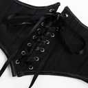 Scarlet Darkness Corset Belt for Women Floral Lace Up Boned Underbust Corset Waist Belts (Black) 6