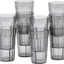 Honla 10 oz Small Drinking Glasses,BPA Free Cups,Unbreakable Plastic Tumblers,Set of 10 Highball Water Juice Cups for Kids/Adults in 5 Assorted Colors,Dishwasher Safe