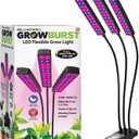 Bell+Howell Growburst 24 Indoor Plant Growing Lamp with 8 Brightness Settings, 3 Light Modes Including Full Spectrum UV Light As Seen On TV (Medium - 3 Heads)