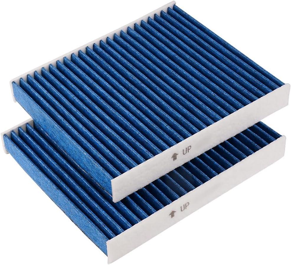 2-Pack Cabin Air Filter Fits for 2012-15 CAPTIVA SPORT, 2010-17 EQUINOX/TERRAIN, 2012-17 Azera, 2012-18 Santa Fe more+ Activated Carbon Cabin Filter Replacement CF11819 CP819 Car Accessories