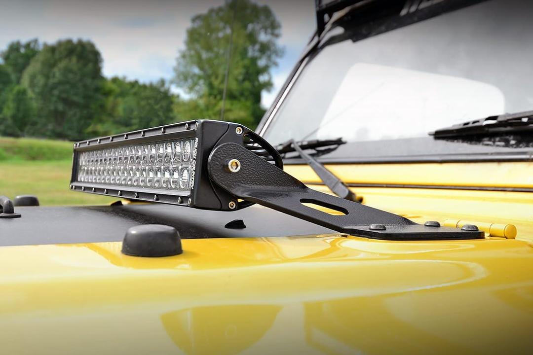 Rough Country 20" LED Hood Brackets for 1997-2006 Jeep Wrangler TJ - 70210