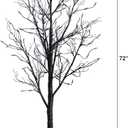 Nearly Natural 6ft Pre-Lit Black Twig Halloween Tree with 300 LED Lights