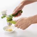 Joseph Joseph Helix Garlic Press Mincer Ergonomic Twist-Action Hand Juicer, Stainless Steel