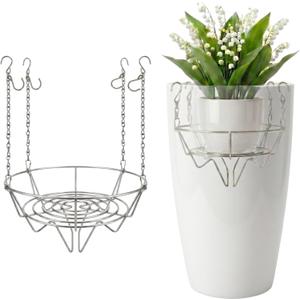 Planter Inserts for Large Pots Indoor Outdoor,Stainless Steel Plant Risers for Inside Pots, Height Adjustable Plant Riser & Pot Risers for Large Round/Square/Tapered & Tall Planter(12-15'' Openning)